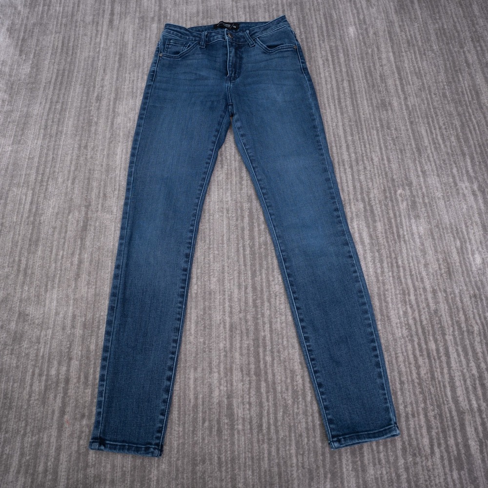 Just Black Denim Skinny Jeans Womens Size 26 Blue Excellent High Rise USA Made